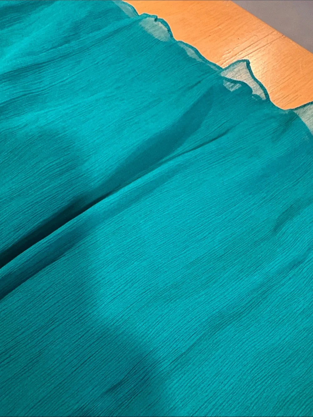 J. Crew ~ Turquoise Aqua Teal Pleated Wrap-Front Cocktail Party Dress